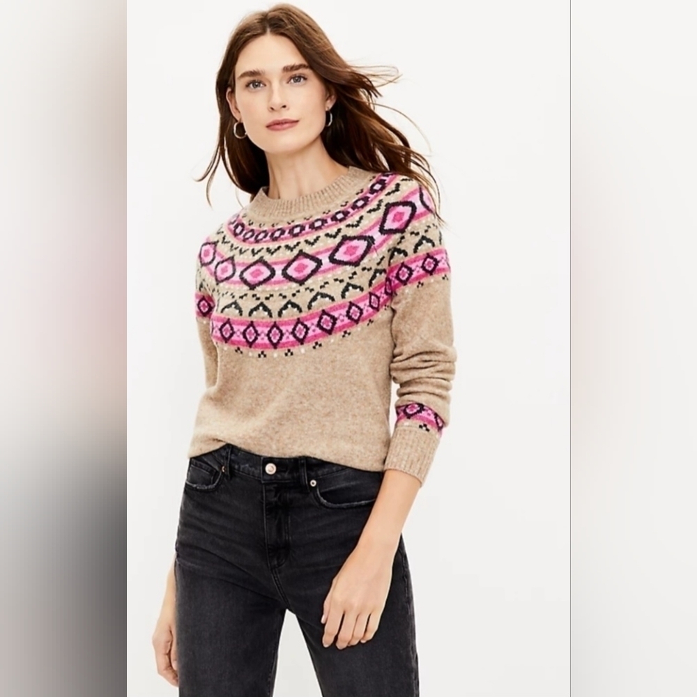 Ricki's Fair Isle Pullover Sweater - Picture 1 of 5